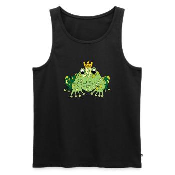 Frosch - Männer Premium Bio Tank Top - Schwarz - Vorne - Michal (187cm)
