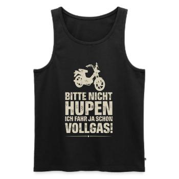 Moped moped driver - Men's Premium Organic Tank Top - black - Front - AI Model Male 178 light (178cm)