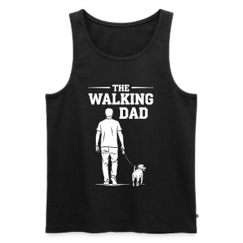 Le Père Marchant - Cadeau Papa Chien Drôle - Débardeur bio Premium Homme - noir - Devant - AI Model Male 178 light (178cm)