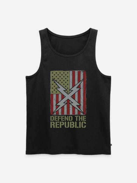 Defend The Republic USA Flag - Men's Premium Organic Tank Top - black