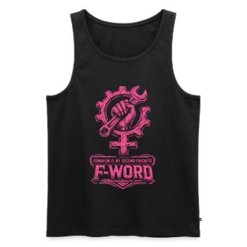 Feminism Feminist Feminist - Men's Premium Organic Tank Top - black - Front - Michal (187cm)