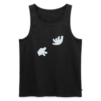 Luftgitarre / air guitar (2c) - Männer Premium Bio Tank Top - Schwarz - Vorne - AI Model Male 178 light (178cm)