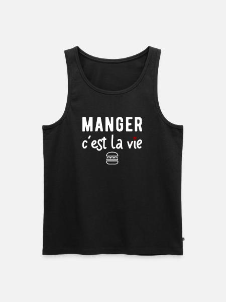 Manger cadeau humour - Débardeur bio Premium Homme - noir