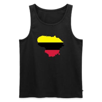 Litauen - Männer Premium Bio Tank Top - Schwarz - Vorne - AI Model Male 178 light (178cm)
