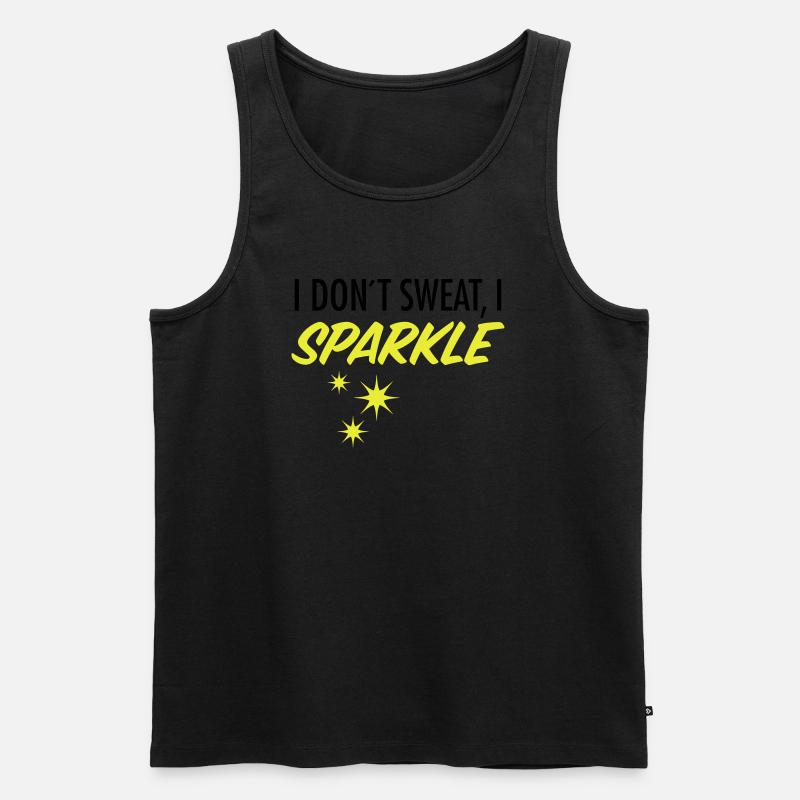 I Don´t Sweat, I Sparkle - Débardeur bio Premium Homme - noir