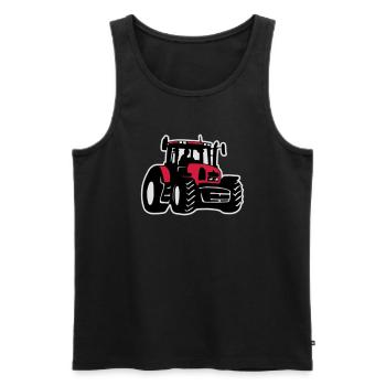 Traktor (3 color) - Männer Premium Bio Tank Top - Schwarz - Vorne - AI Model Male 178 light (178cm)