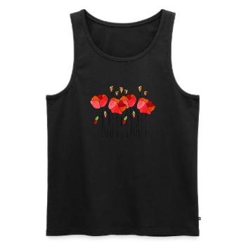 Fleur - Débardeur bio Premium Homme - noir - Devant - Michal (187cm)