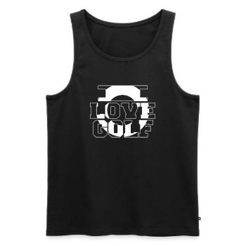 golfcoach golfer golf course birthday present - Männer Premium Bio Tank Top - Schwarz - Vorne - Michal (187cm)