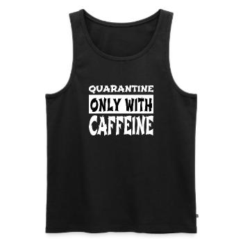 drink fun drinking present cool coffeebean - Men's Premium Organic Tank Top - black - Front - Michal (187cm)