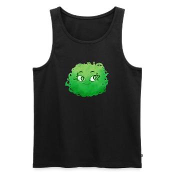 Petit Monstre pelote n°3 – vert - Débardeur bio Premium Homme - noir - Devant - AI Model Male 178 light (178cm)