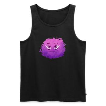 Little Pelota Monster n°8 – pink - Men's Premium Organic Tank Top - black - Front - AI Model Male 178 light (178cm)