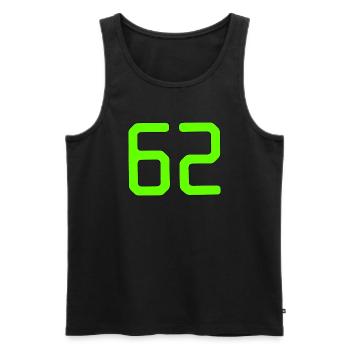 Number 62 - Men's Premium Organic Tank Top - black - Front - Michal (187cm)