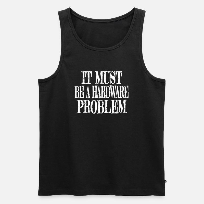 joke funny sayings computer language - Männer Premium Bio Tank Top - Schwarz