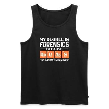 Forensic Chemistry – Case Study Research Forensic - Men's Premium Organic Tank Top - black - Front - AI Model Male 178 light (178cm)