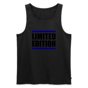 Limited Edition - Men's Premium Organic Tank Top - black - Front - AI Model Male 178 light (178cm)