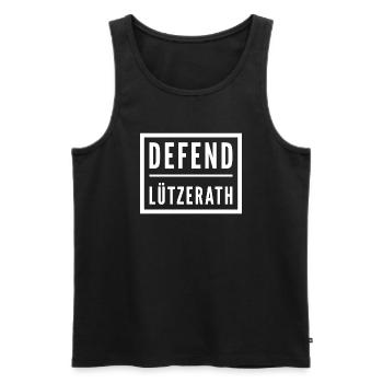 Lützerath bleibt - Männer Premium Bio Tank Top - Schwarz - Vorne - Michal (187cm)