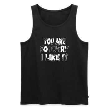avogato present persian cat avacato - Men's Premium Organic Tank Top - black - Front - AI Model Male 178 light (178cm)