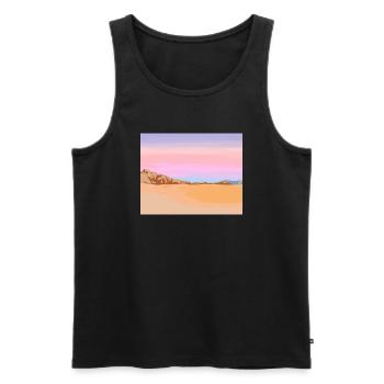 Landschaften #1: das Dessert - Männer Premium Bio Tank Top - Schwarz - Vorne - AI Model Male 178 light (178cm)
