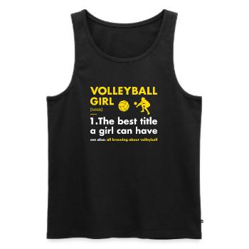 Sport Girl Definition Volleyball - Männer Premium Bio Tank Top - Schwarz - Vorne - Michal (187cm)