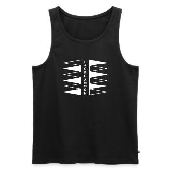boardgame chess backgammon game night - Männer Premium Bio Tank Top - Schwarz - Vorne - Michal (187cm)