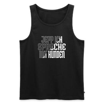 witzig lustig hund welpe schäferhund boxer zitat - Männer Premium Bio Tank Top - Schwarz - Vorne - Michal (187cm)