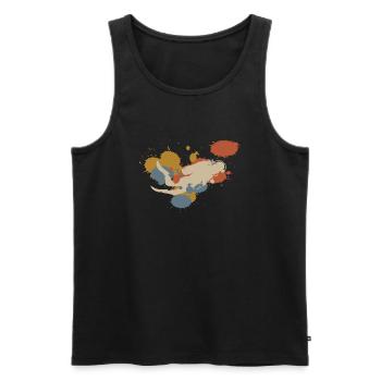 Diver Retro Gift - Men's Premium Organic Tank Top - black - Front - Michal (187cm)