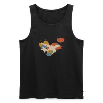 Flugzeug Pilot Retro - Männer Premium Bio Tank Top - Schwarz - Vorne - AI Model Male 178 light (178cm)