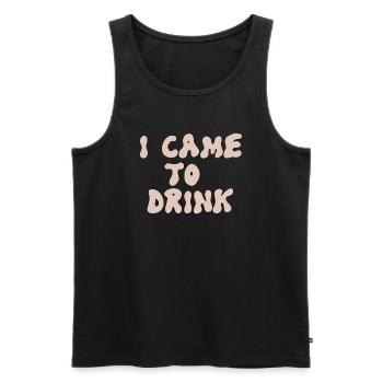 i came to drink - Männer Premium Bio Tank Top - Schwarz - Vorne - Michal (187cm)