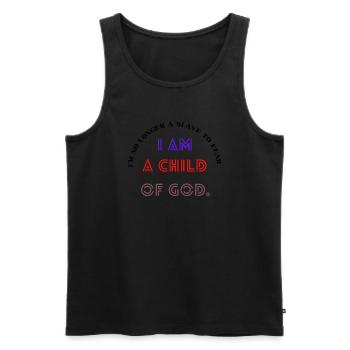 "I am a Child of God" - Männer Premium Bio Tank Top - Schwarz - Vorne - Michal (187cm)