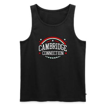 Cambridge Connection - Men's Premium Organic Tank Top - black - Front - AI Model Male 178 light (178cm)