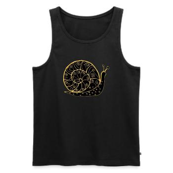 Schnecke - Männer Premium Bio Tank Top - Schwarz - Vorne - Michal (187cm)