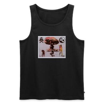 Reset - Men's Premium Organic Tank Top - black - Front - AI Model Male 178 light (178cm)