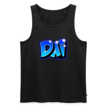 Graffiti "DAI" printable on any medium - Men's Premium Organic Tank Top - black - Front - AI Model Male 178 light (178cm)