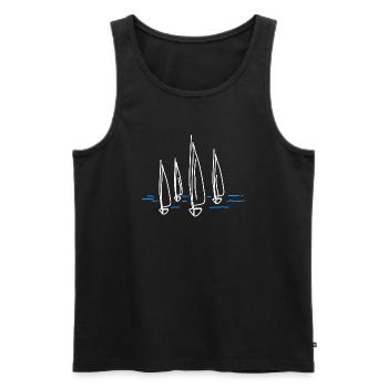 Segelboot Segeln Segelboote - Männer Premium Bio Tank Top - Schwarz - Vorne - AI Model Male 178 light (178cm)