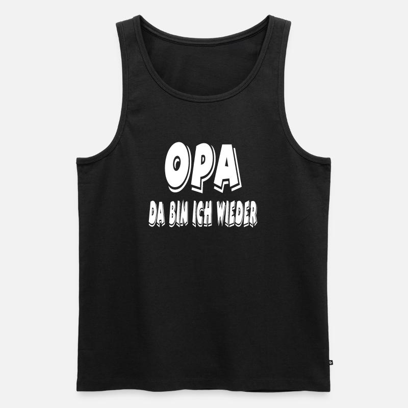 Opa - Männer Premium Bio Tank Top - Schwarz