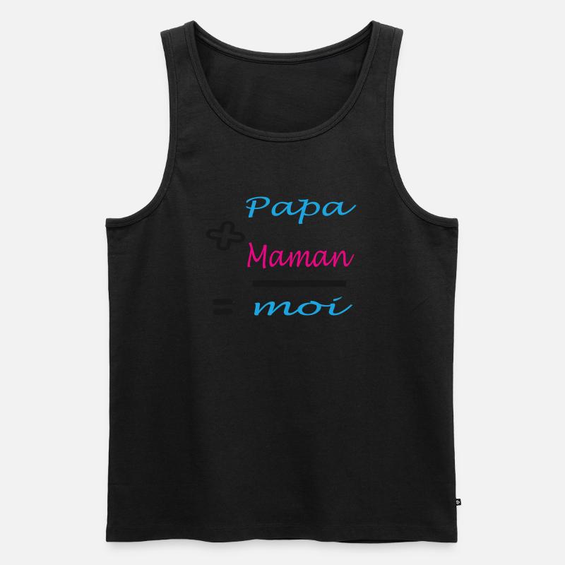 Papa plus Mama - Männer Premium Bio Tank Top - Schwarz