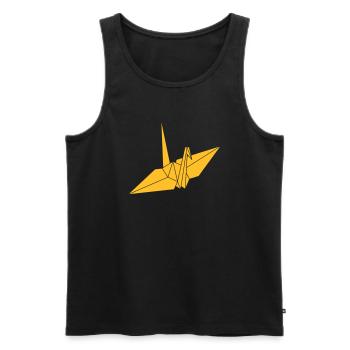 origami - Men's Premium Organic Tank Top - black - Front - AI Model Male 178 light (178cm)