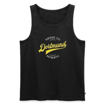 Dortmund vintage - Männer Premium Bio Tank Top - Schwarz - Vorne - Michal (187cm)