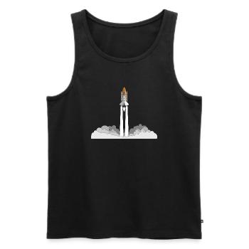 Space Shuttle Launch - Männer Premium Bio Tank Top - Schwarz - Vorne - AI Model Male 178 light (178cm)