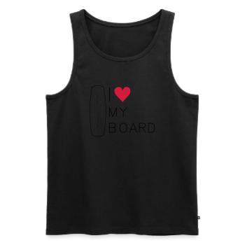 J'aime mon wakeboard, wakeboarder, wakeboard, - Débardeur bio Premium Homme - noir - Devant - Michal (187cm)