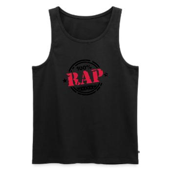 100_pro_rap_di2 - Débardeur bio Premium Homme - noir - Devant - Michal (187cm)