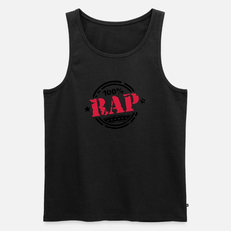 100_pro_rap_di2 - Männer Premium Bio Tank Top - Schwarz