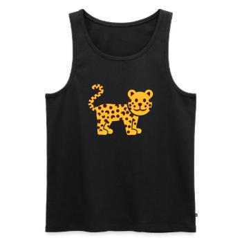 Leopard - Men's Premium Organic Tank Top - black - Front - AI Model Male 178 light (178cm)