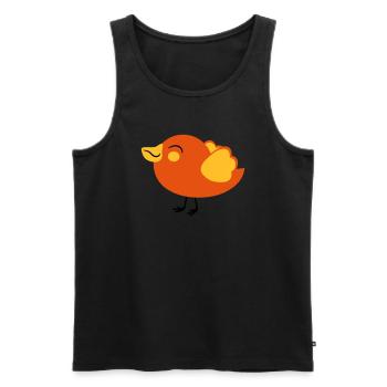kleines nettes voegelchen spatz - Männer Premium Bio Tank Top - Schwarz - Vorne - AI Model Male 178 light (178cm)
