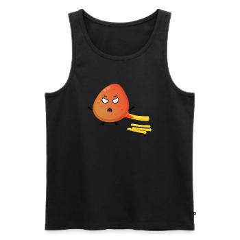Potato Chips French Fries Funny Gift - Débardeur bio Premium Homme - noir - Devant - AI Model Male 178 light (178cm)