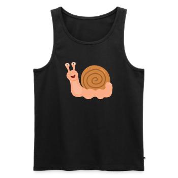 Escargot - Débardeur bio Premium Homme - noir - Devant - Michal (187cm)