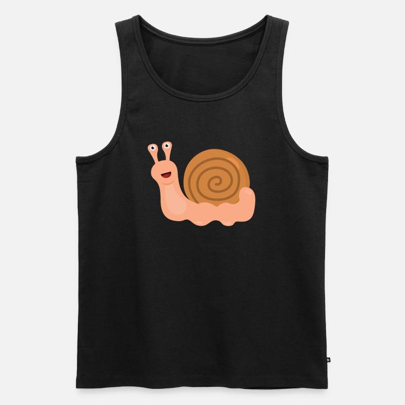 Schnecke - Männer Premium Bio Tank Top - Schwarz