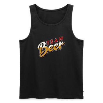 bier team betrunken arbeitskollegen saufen abends - Männer Premium Bio Tank Top - Schwarz - Vorne - AI Model Male 178 light (178cm)
