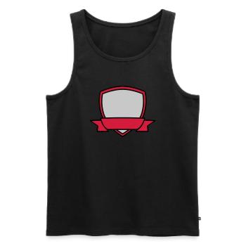 Shield Banner Empty - Men's Premium Organic Tank Top - black - Front - AI Model Male 178 light (178cm)