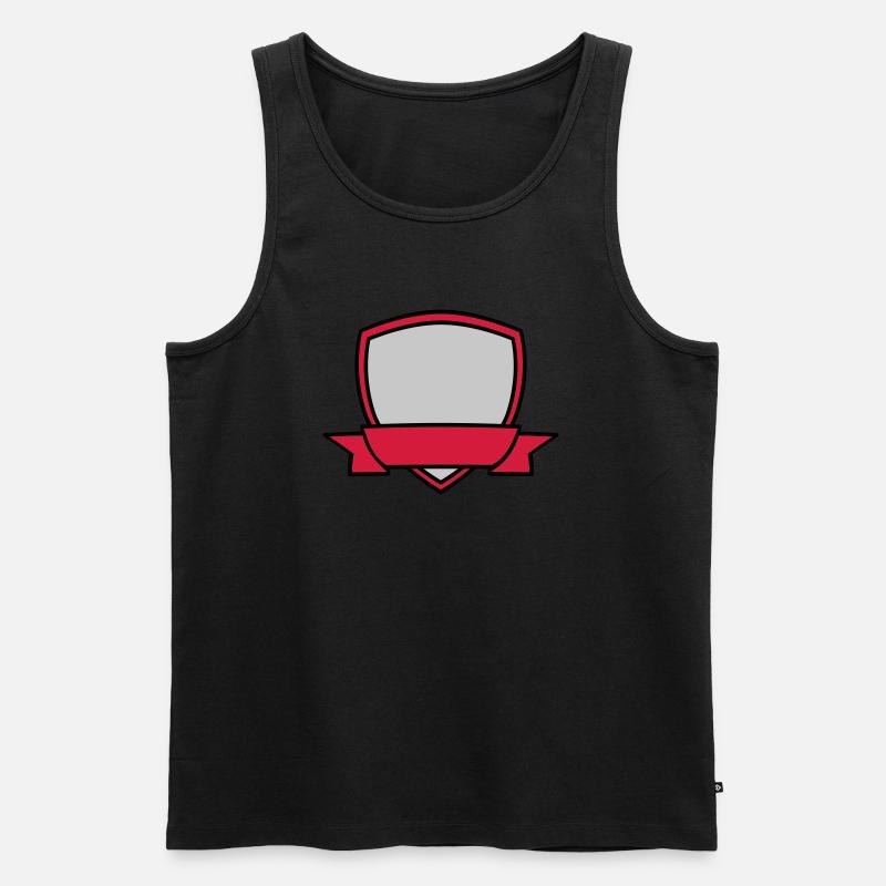 Schild Banner Leer - Männer Premium Bio Tank Top - Schwarz